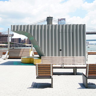 Woods Bagot's Curvy Kiosks Arrive at the New South Street Seaport